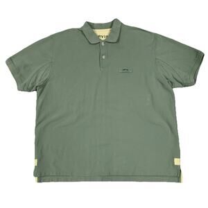 Orvis Men’s Polo Shirt XL Green Logo Casual Golf Classic Pique